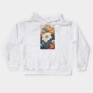 Gustav Klimt's Blooming Symphony: Inspired Floral Pattern Kids Hoodie